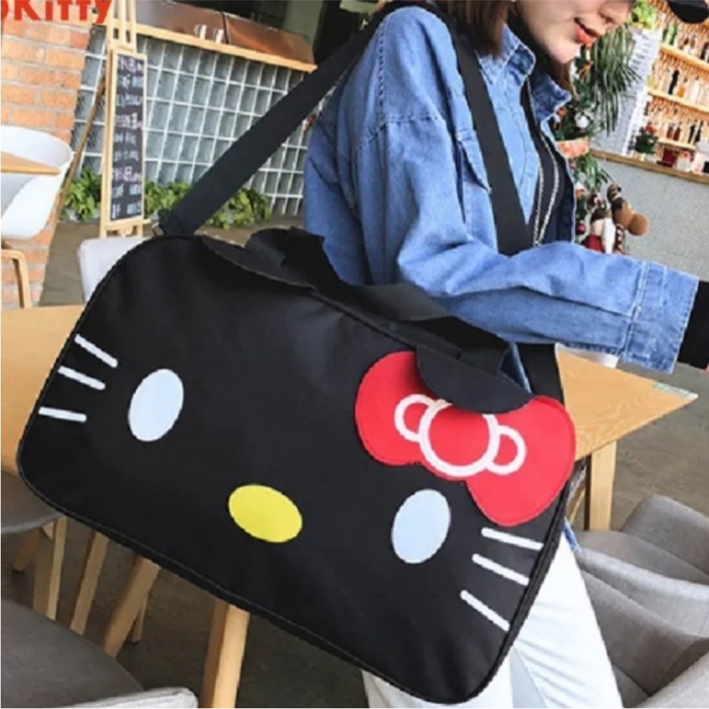 ⭐️ Hello Kitty Duffle Gym Travel Tote Overnight Weekender Bag ⭐️